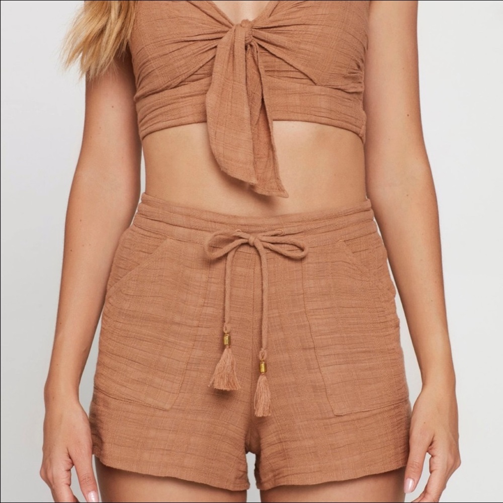l*space Rust Tie-Front Crop Top - Picture 3 of 8